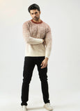 Men Tie-Dye Rabbit Wool Jersey – Beige - Harwage
