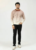 Men Tie-Dye Rabbit Wool Jersey – Beige - Harwage