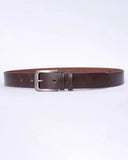 Men Faux Leather Belt - Brown - Harwage