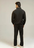 Men Regular Fit Tracksuit - Black - Harwage