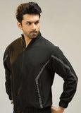 Men Regular Fit Tracksuit - Black - Harwage