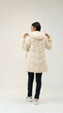 Women Puffer Parachute Jacket - Cream - Harwage