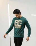 Men Regular Fit Sweatshirt - Green - Harwage