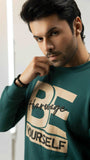 Men Regular Fit Sweatshirt - Green - Harwage