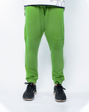 Jogger With Side Zips - Forest Green