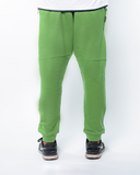 Jogger With Side Zips - Forest Green