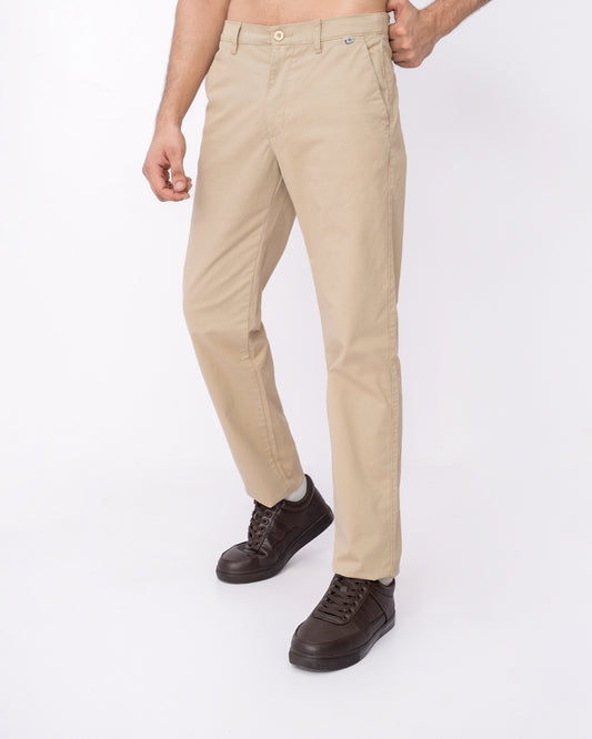 Men Elasticated Chino Pant - Khaki