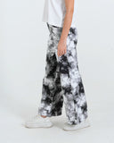 Women Tie & Dye Wide Leg Jeans – Black