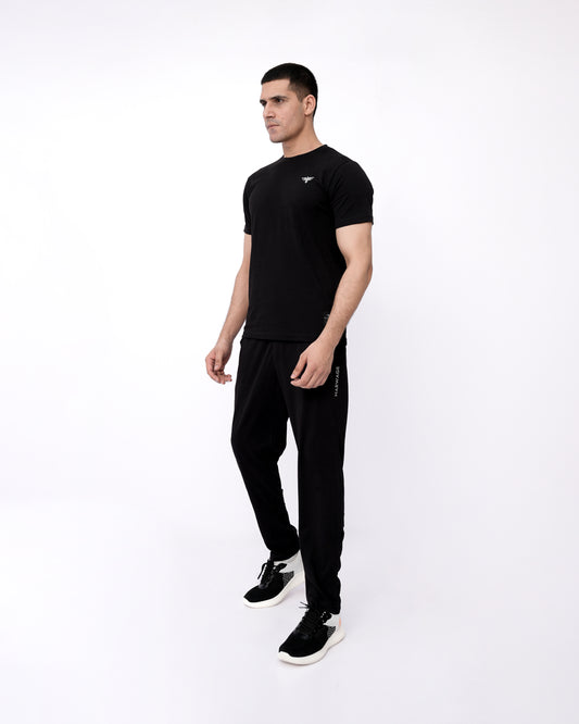 Men’s Solid Co-ord Set – Jet Black