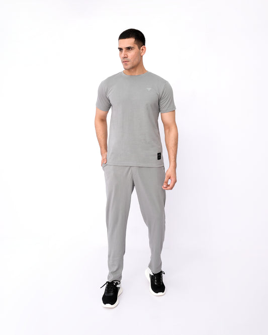 Men’s Solid Grey Co-ord Set – Neutral Grey