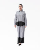 Women Denim Embellish Co-Ord Set – Grey